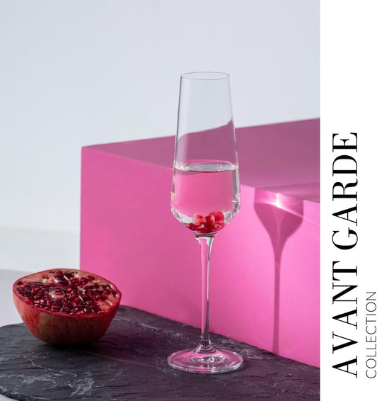 Set of 2 Personalized KROSNO Crystal Champagne Flutes