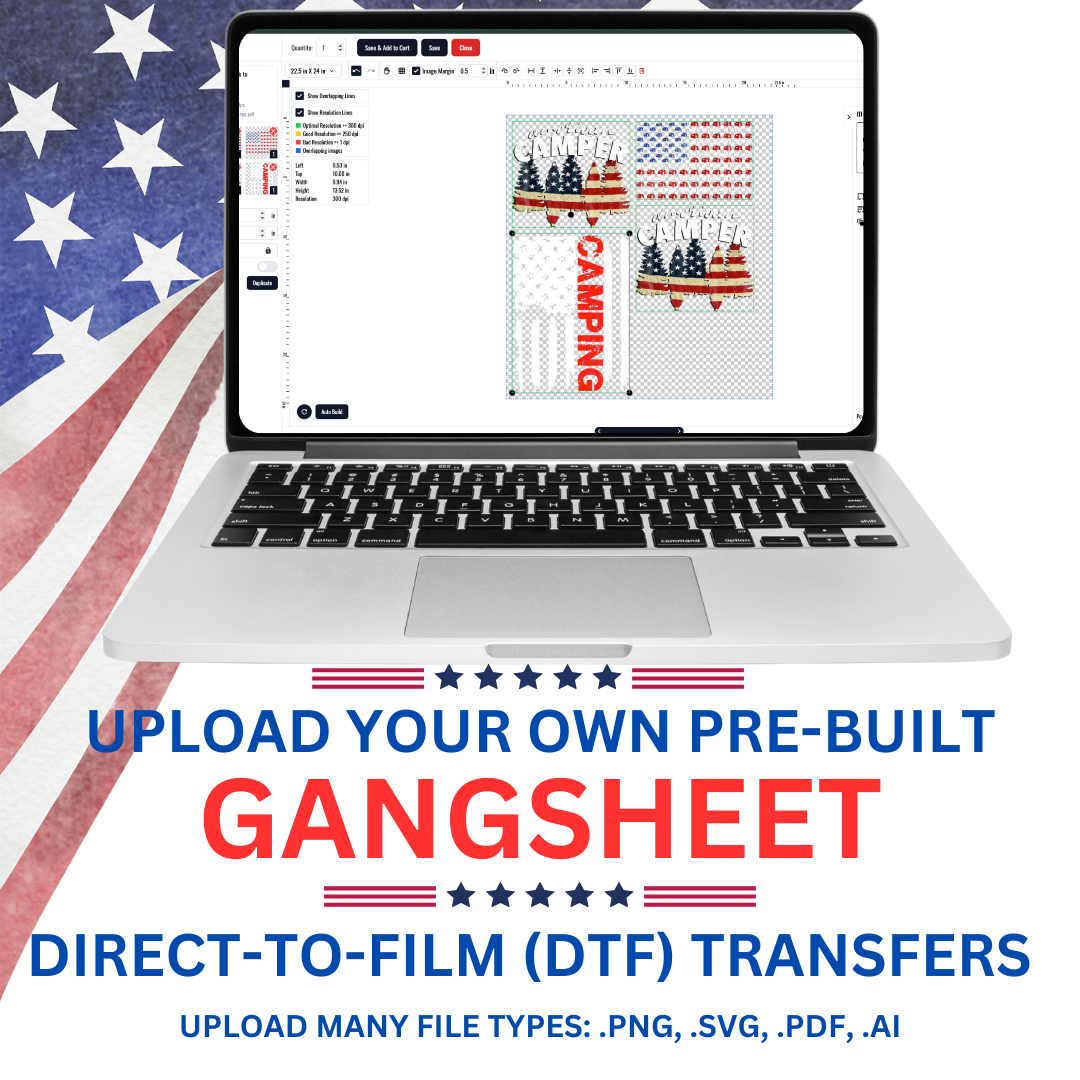 Upload Your Pre Built Gang Sheets Here