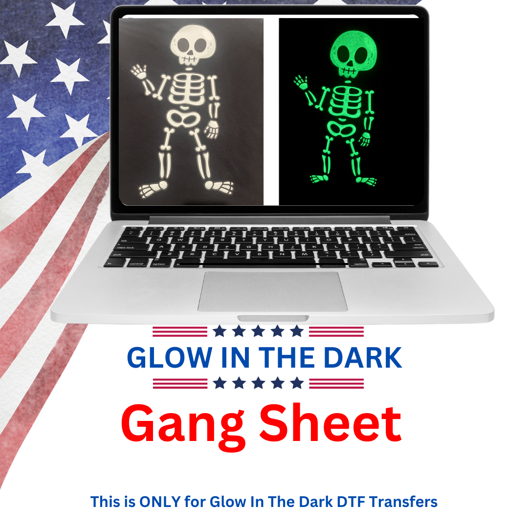 GLOW IN THE DARK  DTF FILM  Gang sheet Builder