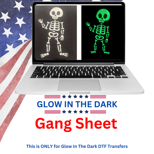 GLOW IN THE DARK  DTF FILM  Gang sheet Builder