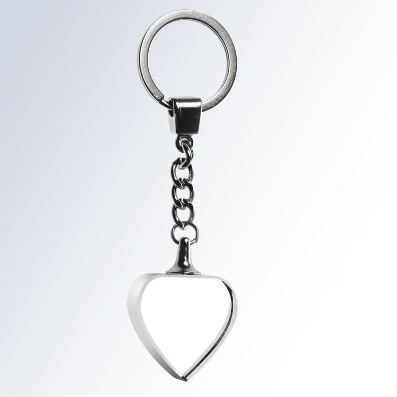 Personalized crystal heart keychain