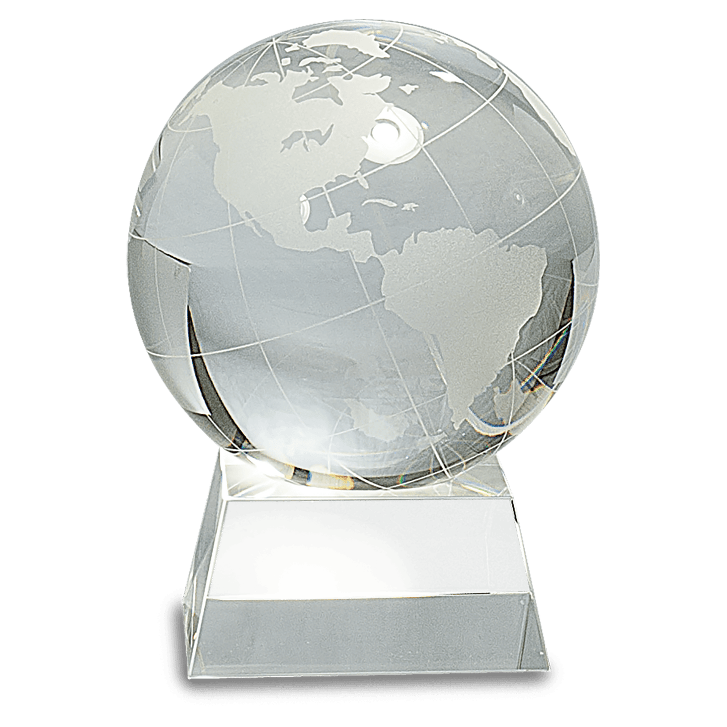 Crystal Globe" on Clear Crystal Base