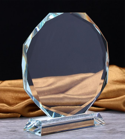 Crystal octagon award